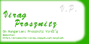 virag prosznitz business card